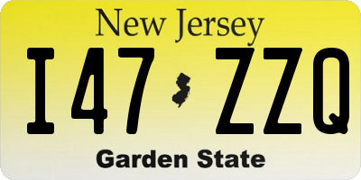 NJ license plate I47ZZQ