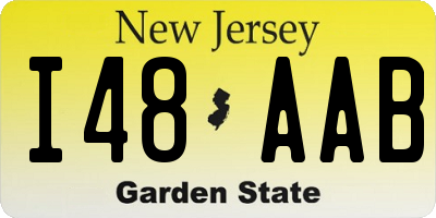 NJ license plate I48AAB