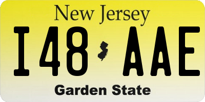 NJ license plate I48AAE