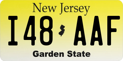 NJ license plate I48AAF