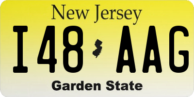 NJ license plate I48AAG