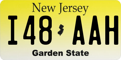 NJ license plate I48AAH