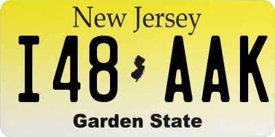 NJ license plate I48AAK