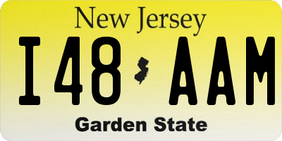 NJ license plate I48AAM
