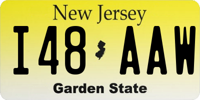 NJ license plate I48AAW
