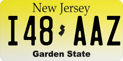 NJ license plate I48AAZ