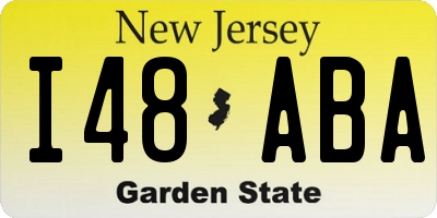 NJ license plate I48ABA