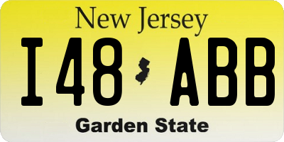 NJ license plate I48ABB