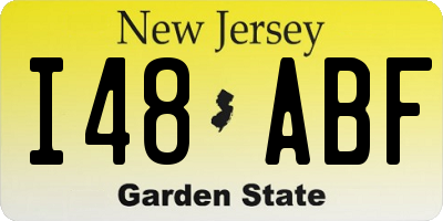 NJ license plate I48ABF