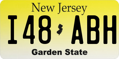NJ license plate I48ABH