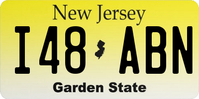 NJ license plate I48ABN
