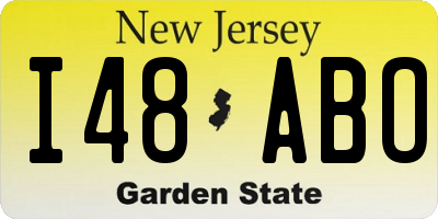NJ license plate I48ABO