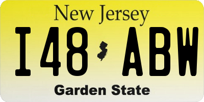NJ license plate I48ABW