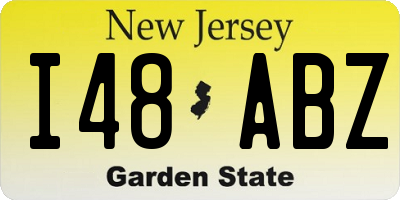 NJ license plate I48ABZ