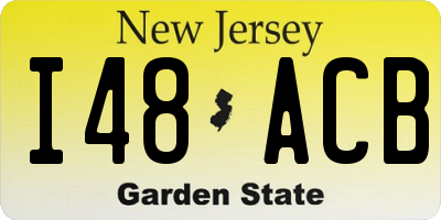 NJ license plate I48ACB