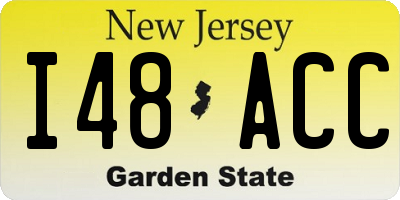 NJ license plate I48ACC