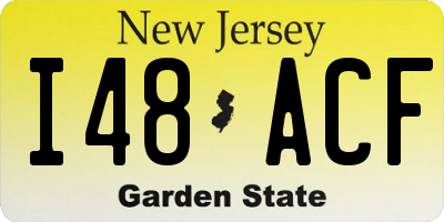 NJ license plate I48ACF