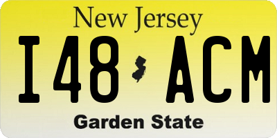 NJ license plate I48ACM