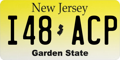 NJ license plate I48ACP