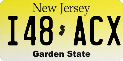 NJ license plate I48ACX
