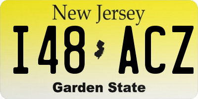 NJ license plate I48ACZ