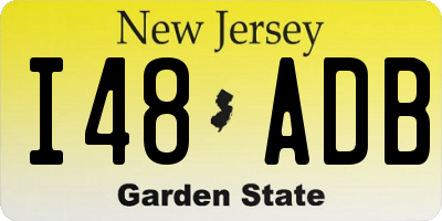NJ license plate I48ADB