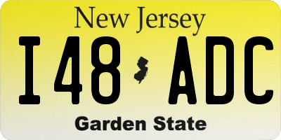 NJ license plate I48ADC