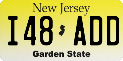 NJ license plate I48ADD