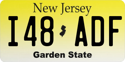 NJ license plate I48ADF