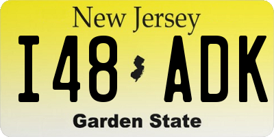 NJ license plate I48ADK