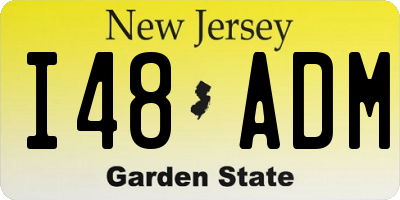 NJ license plate I48ADM