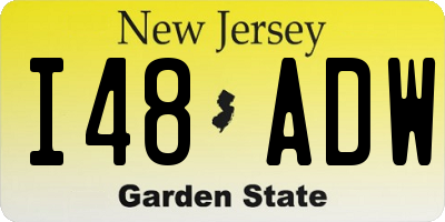 NJ license plate I48ADW