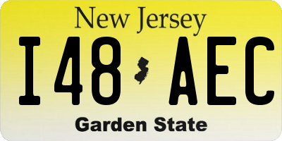 NJ license plate I48AEC