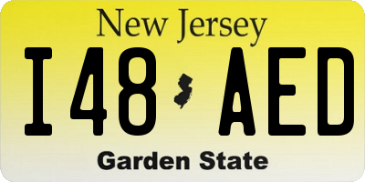 NJ license plate I48AED