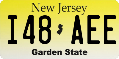 NJ license plate I48AEE