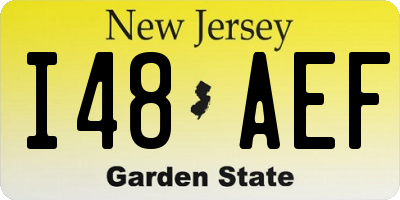 NJ license plate I48AEF