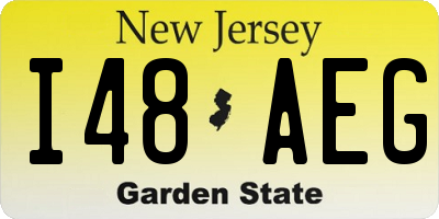 NJ license plate I48AEG