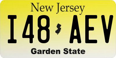 NJ license plate I48AEV