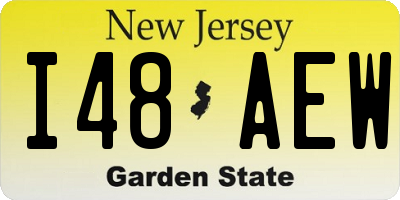 NJ license plate I48AEW