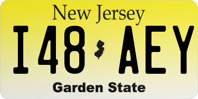 NJ license plate I48AEY