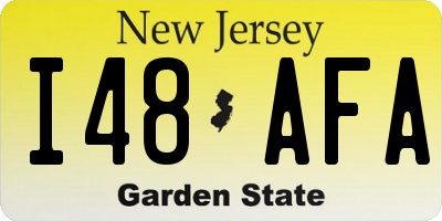 NJ license plate I48AFA