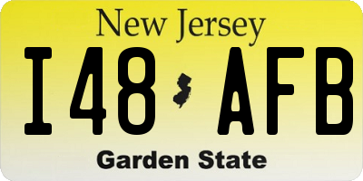 NJ license plate I48AFB
