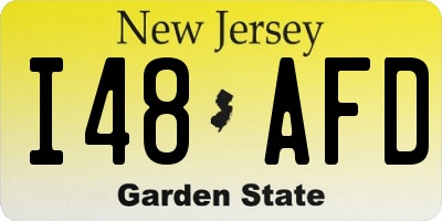 NJ license plate I48AFD