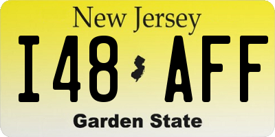 NJ license plate I48AFF