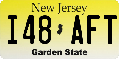 NJ license plate I48AFT