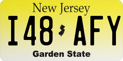 NJ license plate I48AFY