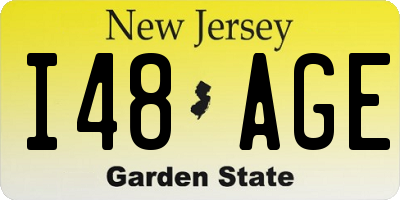 NJ license plate I48AGE
