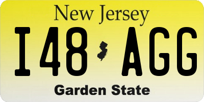 NJ license plate I48AGG