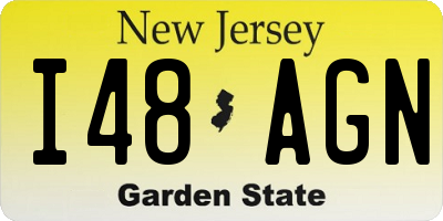 NJ license plate I48AGN