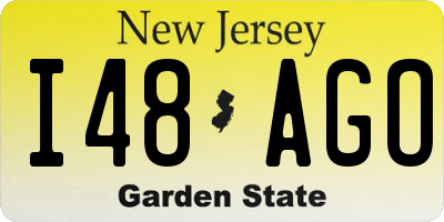 NJ license plate I48AGO
